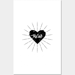 Read Heart - Black Posters and Art